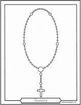 Rosary Coloring Pages Kids Catholic Prayer Print Mysteries Beads Praying Color Cards Holy Catechism Bead Printable Colour Guide Joyful Tattoo sketch template