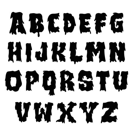 printable halloween alphabet     printablee