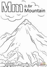Mountain Letter Coloring Pages Erosion Sheet Template Printable Splash Alphabet Color Preschool Everest Getdrawings Getcolorings sketch template