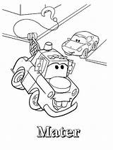 Coloring Pages Mater Cars Printable Tow Disney Large sketch template