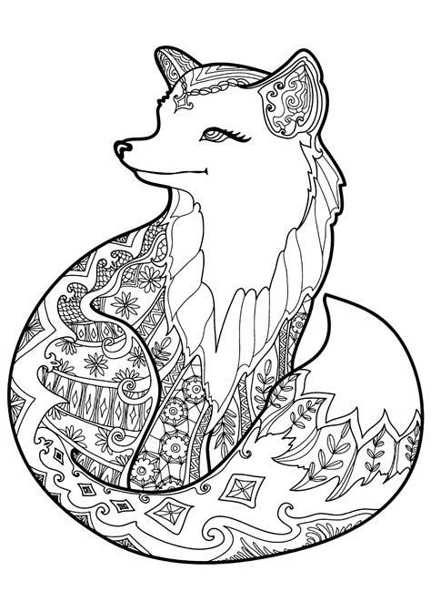 cute fox coloring pages coloring home
