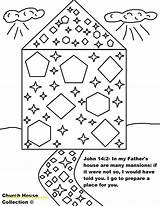 Heaven Coloring Mansions Pages Sunday School Revelation House Lesson Gold Streets John 14 Father Many Crafts Activities Lessons Drawing Fathers sketch template