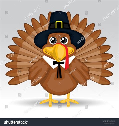 Cute Cartoon Thanksgiving Turkey Stock Vector 116475856