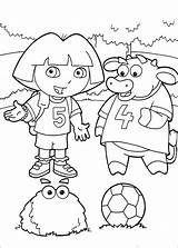 Dora Coloring Benny Troll Explorer Pages Boots Printable Soccer Grumpy Old Backpack Color Kids La Play Para Colorear Print Playing sketch template