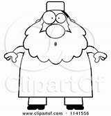 Muslim Chubby Man Surprised Clipart Cartoon Cory Thoman Outlined Coloring Vector sketch template