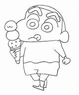 Shin Chan Pintar Doraemon Shinchan Sinchan Helados Result Sus Agrandar sketch template