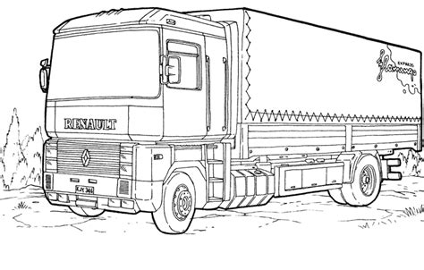 truck transportation printable coloring pages