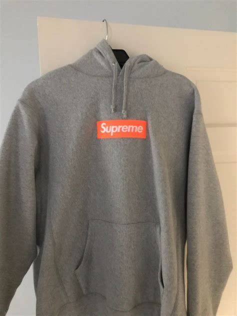 supreme supreme orange grey box logo hoodie fw