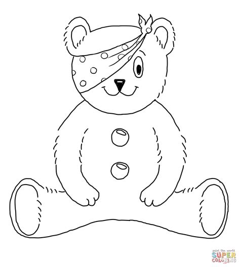 pudsey bear mascot coloring pagejpg  bear coloring pages