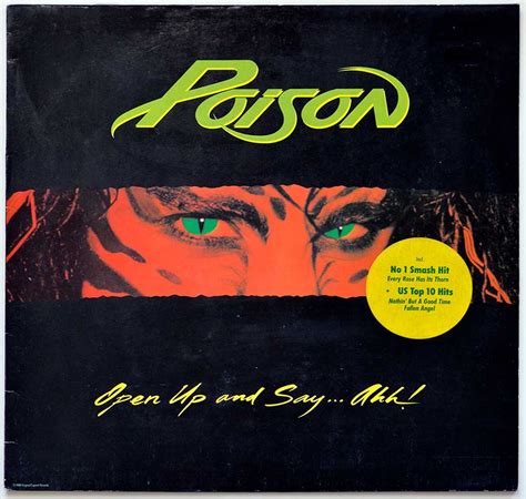 poison open    ah censored album cover hard rock glam metal  lp collectable heavy