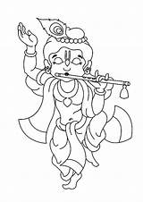 Krishna Flute Colornimbus sketch template