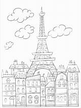 Paris Coloring Printable Pages Tower Eiffel Union Jack Outline Drawing Getdrawings France Getcolorings sketch template