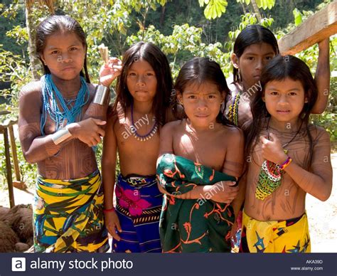embera tribes girl bathing cumception