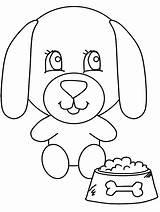 Coloring Pages Dog Dogs Food Animals Preschool Fill Sheets Colors Baby Puppy Kids Printable Cute Animal Book Print Coloringpagebook Activities sketch template