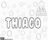 Thiago Portoghese Nom Nome Naam Portugese Jongensnamen Kleurplaten Tobias Biblico sketch template