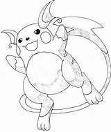 Raichu Coloring Awesome sketch template