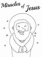 Miracles Jesus Coloring Pages Activity Miracle Book Template Popular Thank sketch template