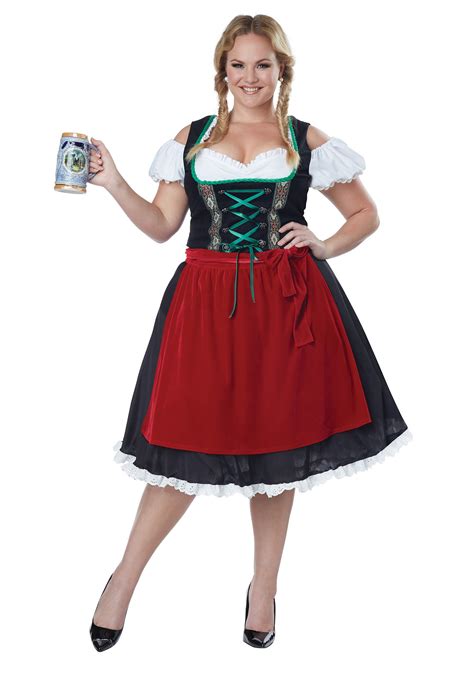 women s plus size oktoberfest fraulein costume 1x 2x 3x