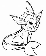 Vaporeon Coloring Pokemon Pages Printable Getcolorings Color Deviantart Template sketch template