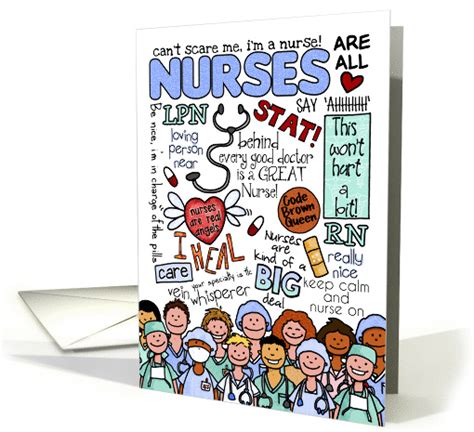 happy nurses day word cloud card