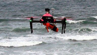 responders  drones  harvey rescues video abc news