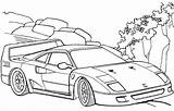 Ferrari F40 Kleurplaat sketch template