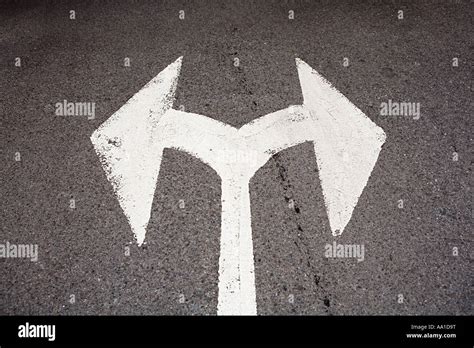 road marking arrow high resolution stock photography  images alamy