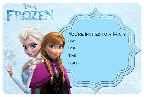 frozen birthday invitations editable    printables printablee