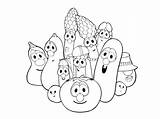 Coloring Asparagus Getcolorings Veggie Tales Pages sketch template