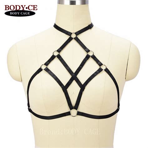 Womens Sexy Body Harness Lingerie Black Elastic Adjust Tops Bondage