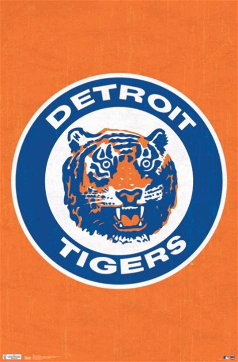 detroit tigers baseball mlb sports team logo poster print