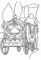 Coloring Cinderella Pages Carriage Coach Popular Printable Coloringhome sketch template
