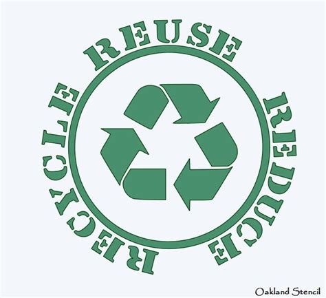 recycle symbol stencil reuse reduce recycle 8 tall etsy recycle