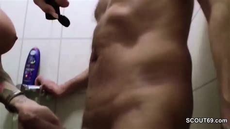 stranger caught german big tit milf in shower and fuck her