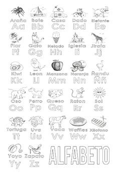 spanish alphabet coloring page  busyblife tpt