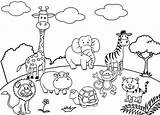 Zoo Coloring Pages Printable Animal Kids Baby Cute Preschool Cartoon Children Drawing Book sketch template