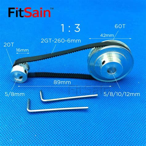 fitsain gt     width mm aluminum alloy pulley reduction ratio drive synchronous wheeljpg