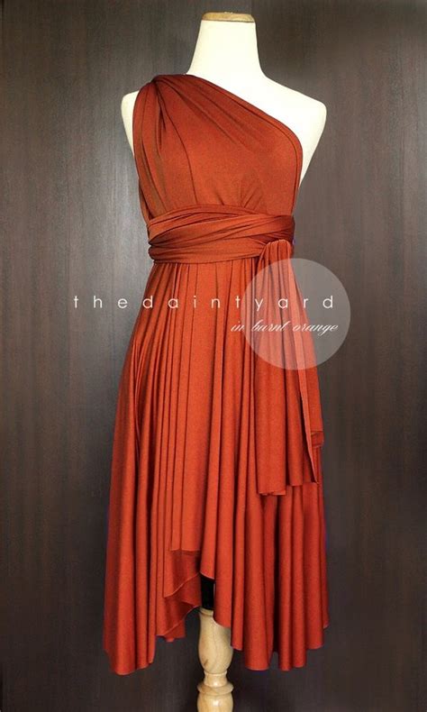 Burnt Orange Bridesmaid Dress Convertible Dress By Thedaintyard