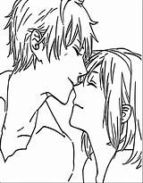 Coloring Anime Pages Boy Girl Couple Boys Awesome Couples Drawing Printable Chibi Kissing Cute Color Manga Cuddling Girls Cool Getcolorings sketch template