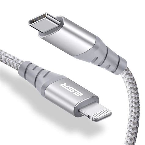 esr lightning cable iphone cable usb  apple mfi certified  charger lead fast charging pd