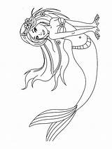 Mermaid Mycoloring 6year sketch template