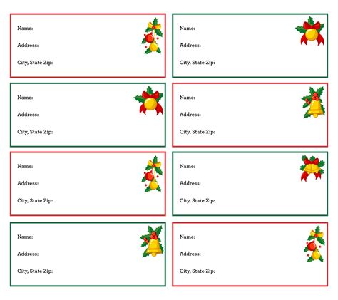 printable christmas labels templates     printablee