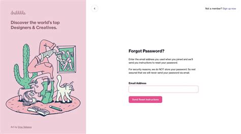 forgot password page  email form uiux patterns