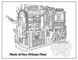 Orleans Coloring Gras Mardi Universal Orlando Pages Streetcar Adult Parade Template Jazz Choose Board Sketch Books sketch template