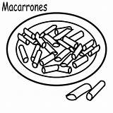 Macarrones Spaghetti Plato Espaguetis sketch template