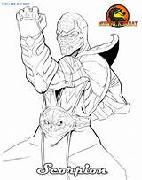 Mortal Kombat Scorpion Colorear Mk Wonder Sonya sketch template