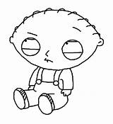 Stewie Griffin Coloring Pages Drawing Guy Family Getdrawings sketch template