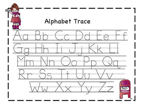 traceable alphabet worksheets activity shelter