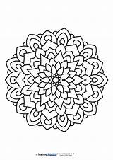 Symmetry Rotational Mandala sketch template