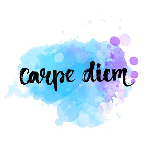 Carpe Diem Latin Phrase Means Seize The Day Stock Vector